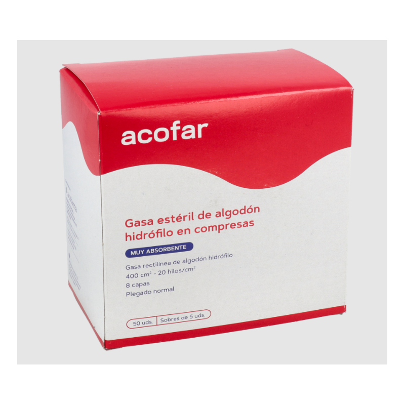 GASA ESTERIL DE ALGODON HIDROFILO 50 UNIDADES