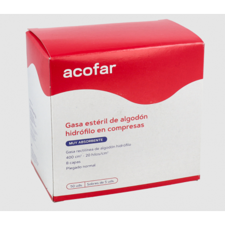 GASA ESTERIL DE ALGODON HIDROFILO 50 UNIDADES