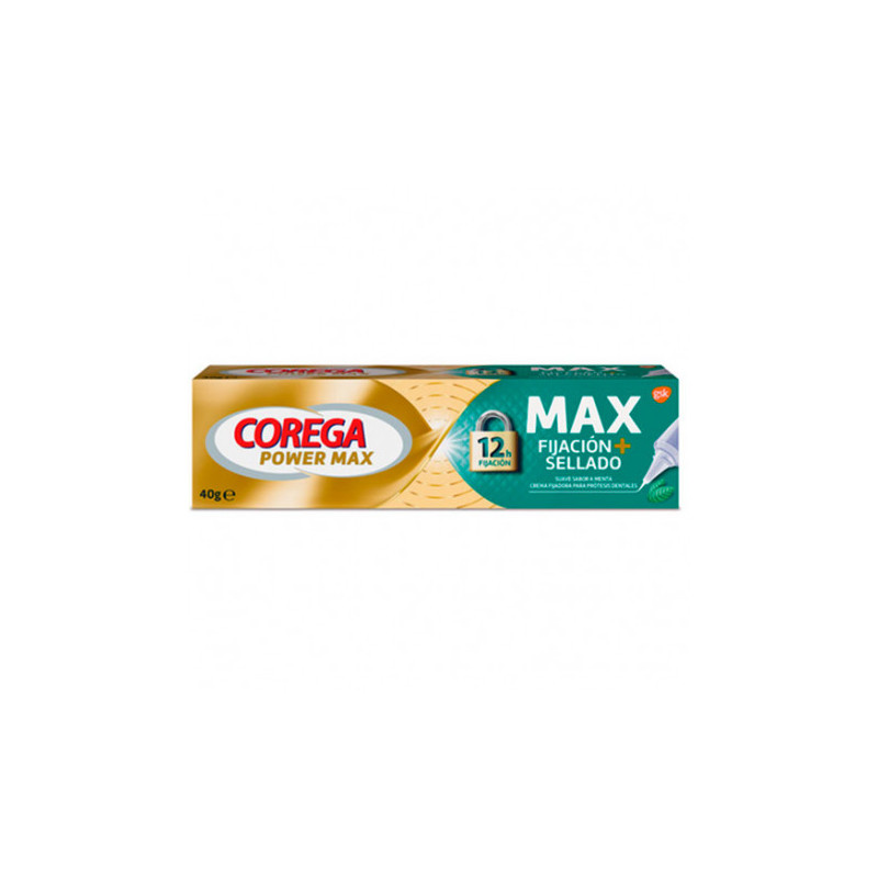 COREGA POWER MAX FIJACIÓN + SELLADO CREMA FIJADORA PRÓTESIS DENTAL 40G