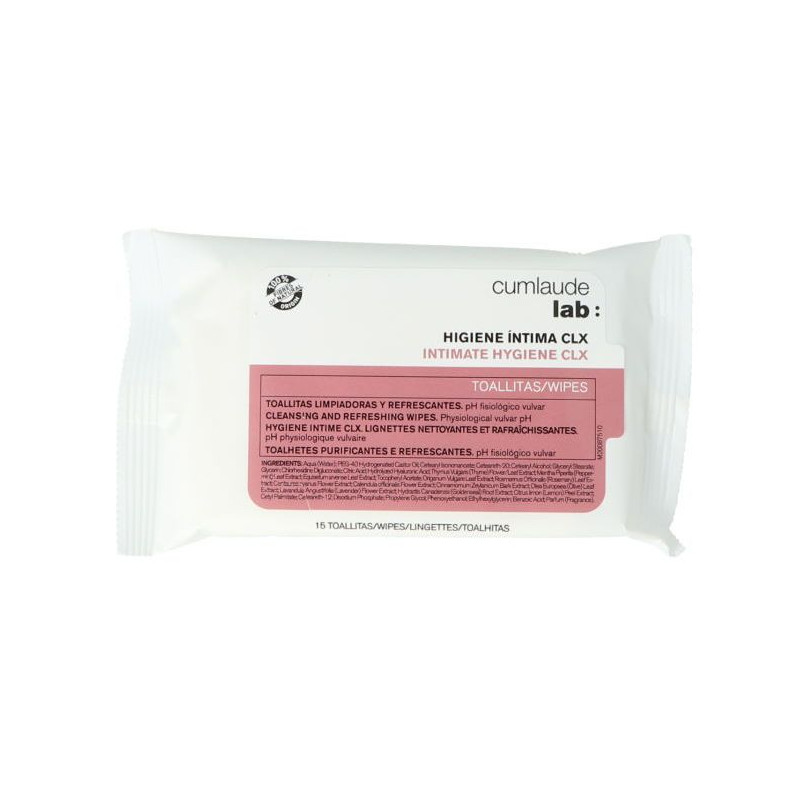CUMLAUDE LAB: HIGIENE ÍNTIMA CLX TOALLITAS