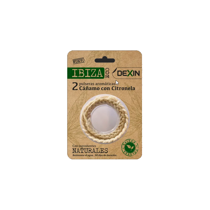 DEXIN PULSERA IBIZA ECO CAÑAMO CON CITRONELA 2U