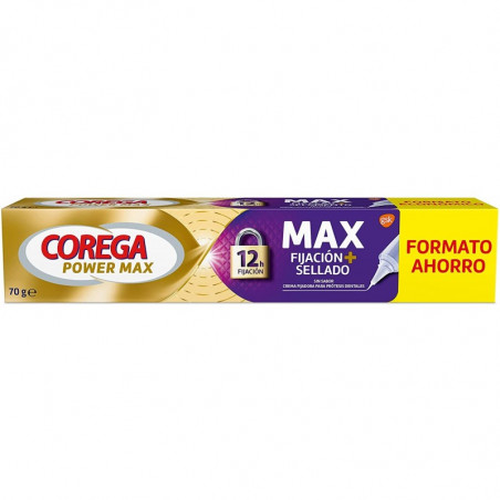 COREGA POWER MAX FIJACIÓN + SELLADO CREMA FIJADORA PRÓTESIS DENTAL
