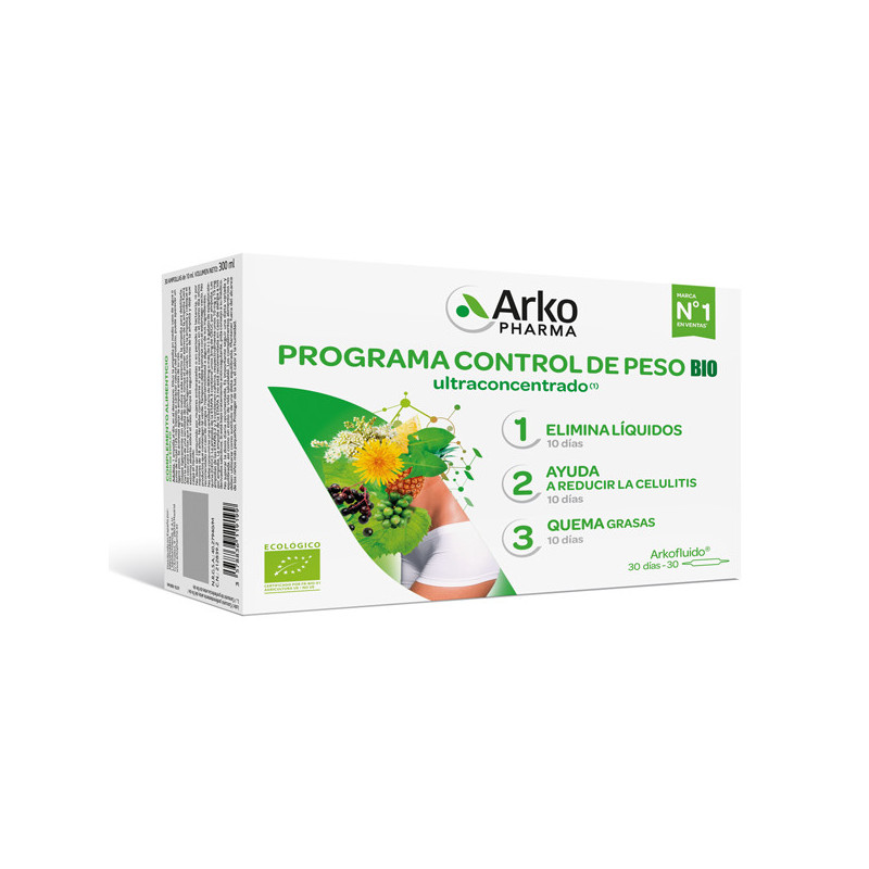 ARKOFLUIDO PROGRAMA CONTROL DE PESO BIO 30 AMPOLLAS