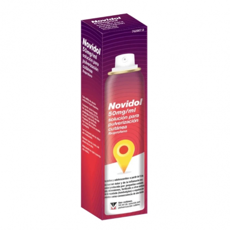 NOVIDOL 50 MGML SOLUCION PARA PULVERIZACION CUTANEA