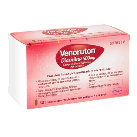 VENORUTON DIOSMINA 500MG COMPRIMIDOS RECUBIERTOS CON PELICULA
