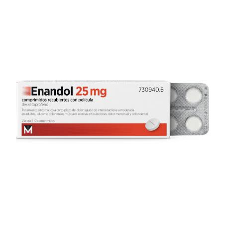 ENANDOL 25 mg COMPRIMIDOS RECUBIERTOS