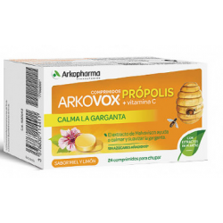 ARKOVOX PROPOLIS + VITAMINA C MIEL Y LIMON 24COMPRIMIDOS