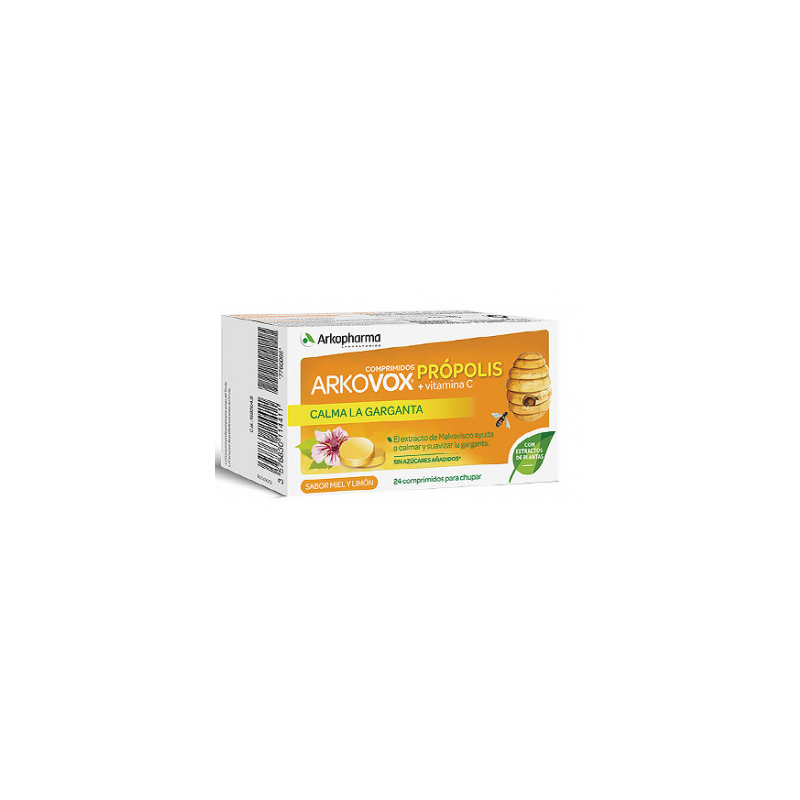 ARKOVOX PROPOLIS + VITAMINA C MIEL Y LIMON 24COMPRIMIDOS