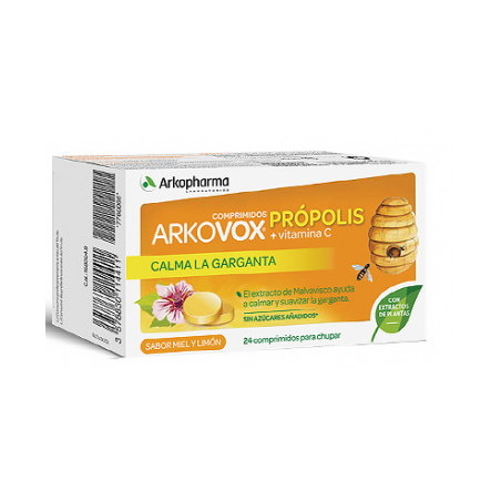 ARKOVOX PROPOLIS + VITAMINA C MIEL Y LIMON 24COMPRIMIDOS