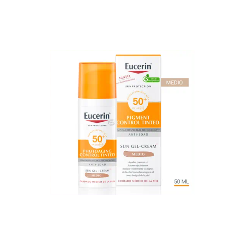 EUCERIN SUN PHOTOAGING CONTROL TINTED GEL CREME SPF50+ 50ML