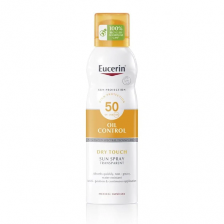 EUCERIN SUN OIL CONTROL BODY SPRAY TRANSPARENTE SPF50 200ML
