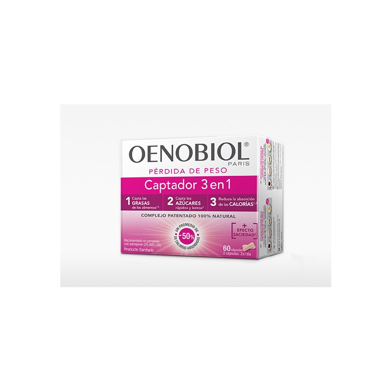 OENOBIOL CAPTAGRASAS 3 EN 1 60 CAPSULAS 