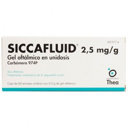 SICCAFLUID 2,5 mg/g GEL OFTALMICO EN UNIDOSIS