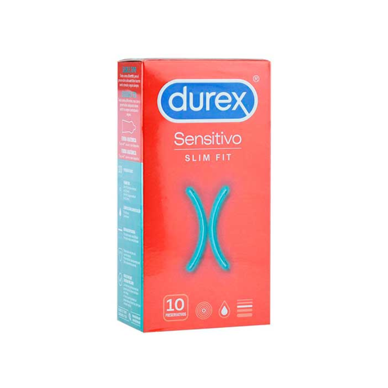 DUREX SENSITIVO SLIM FIT PRESERVATIVOS 10U
