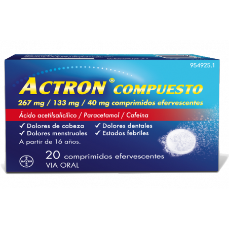 ACTRON COMPUESTO 20 COMPRIMIDOS EFERVESCENTES